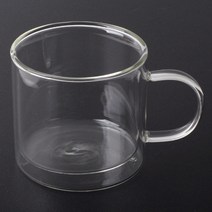 토탈하우스 몬트 이중유리컵 350ml 더블웰 글라스 머그 1Pcs, 클리어무색-몬트-이중유리컵350ml-2561
