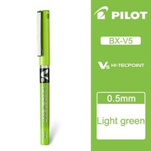 12 개/몫 도매 일본 파일럿 V5 액체 잉크 펜 0.5mm 7 색 BX-V5 표준 오피스 및 학교 문구, light green