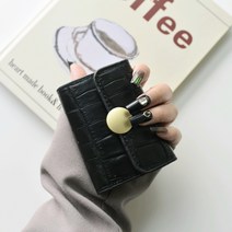 골드버클 카드지갑 무광 퀄팅 지갑 3color