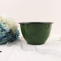 화이트 그린 법랑 볼 샐러드볼 깊은 에나멜 볼, 딥그린
