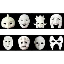 더이안 얼쑤 탈만들기5개입 종이탈 폼클레이 세트, 부네탈5개+폼클레이5개