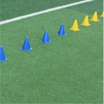 인라인 미니 체육콘 18cm 스탬 훈련 축구꼬깔 트레이닝 순발력운동 라바콘, 블루