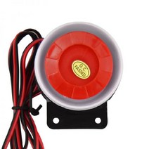 방수 220v 부저 알람 트위터 도난 방지 경보 압전 사이렌, 12V
