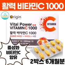고용량 속편한 중성 중성화 고함량 캐나다 캐나다산 비타민C 비타민씨 비타 씨 비타민 시 1000mg 비타민cd3, 2박스(6개월분)