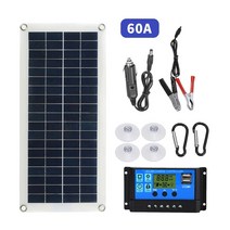 태양 전지판 아파트 태양열 300w 광 유연한 패널 키트 1224v 스위치 usb 충전, 컨트롤러가 있는 40a