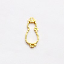 레진아트/프레임악세사리/리본고양이/금색/소