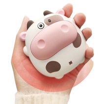 ELSECHO USB 충전식 휴대용 손난로 전기 핫팩, 꿀꿀이-분홍색