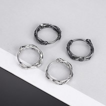 DFMEI 순은 골드바 이어링남년 트렌디한 싱글 이어링 심플 이어링 남녀공용