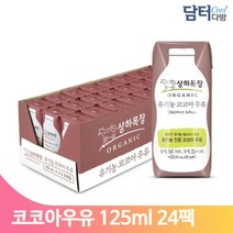 유기농 초코 우유 125ml 24팩 대용량 코코아 초콜릿 팩밀크 키즈 간식