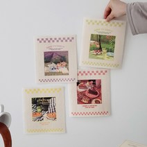 재사용 키친타올 친환경 에코행주 4P세트 + 컬러집게10P세트, 체커페이지4P