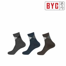 BYC [BYC 본사]중목양말(아가일)(3매입) SMS2523