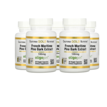 캘리포니아 골드 뉴트리션 California Gold Nutrition 프랑스 해송 껍질 추출물 올리고핀 100mg 베지 캡슐 60정 5통