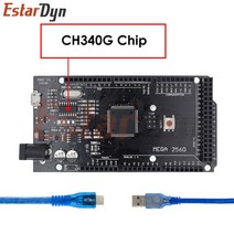 아두이노 키트 코딩 입문 교육 보드 점퍼선 메가 2560 프로 임베디드 CH340G/ATMEGA2560-16AU 칩 Arduino, 10 CH340 Black - Cable