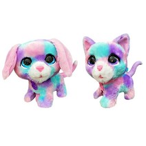 FurReal Walkalots Big Wags 면 및 캔디 2팩 장난감 대화형 전자 강아지 및 고양이 애완동물 목줄 및 액세서리 포함 (아마존 독점), 기본