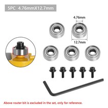 밀링커터 엔드밀 나사 볼록 십자 드릴 공구 비트세트 내구성 스틸 베어링 액세서리 밀링 커터 헤드 및 생크 탑 마운트 1/2 3/8 3/4 스톱 링 세트에 적합, 5.C