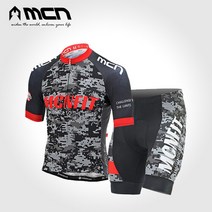 브랜드없음 MCN 자전거의류세트 트론 반팔져지+4부 타이즈 라이딩