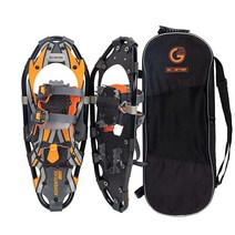 G2 53.3cm21인치 경량 스노우슈즈 여성 남성 청소년용 토트백 포함 세트 특수 EVA 패딩 래칫 바인딩 힐 리프트 오렌지, 21 Inches, Orange