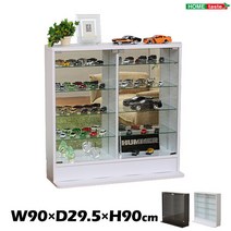 W90×D29.5cm×H90cm 컬렉션 랙 Luke 루크 얕은 로우 타입 다크 브라운 브라운 화이트 화이트 화이트 화이트 피규어 케이스 쇼케이스 선반 얇은 낮은 콜렉션 케이스 두께가 얇은 얇은 얇은 []