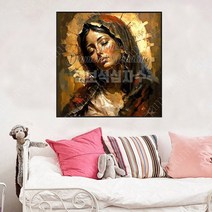 비즈 보석 십자수 고대 여인 유화 인물화 대형 DIY 해바라기 명화 디즈니 구어도 구슬 공예