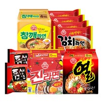 [메리박스] 팔도 봉지라면 5종 20봉 (진라면매운맛5p+열라면5p+참깨라면4p+김치라면4p+틈새라면2p), 1세트