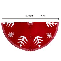크리스마스트리 스커트 하단덮개 라운드 레트로 가리개, 120CM 눈꽃나무 스커트 양면 사용 가능