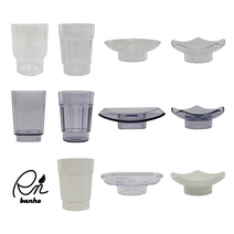 욕실 양치컵 비누받침 홀더 pvc 바뉴, 6. 투명 원형 비누, 1개