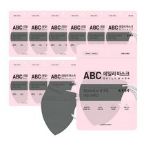[100매] ABC 에이비씨 데일리 황사방역용 마스크 대형 KF94 10매입 10개, 5개, 진한회색