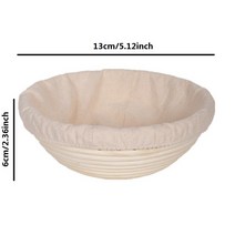 가성비 타원형 반죽 Banneton Brotform 등나무 빵 교정 바구니 등나무 위커 발효 사워도우 바구니 18 크기 호환, 07 size 13x6cm