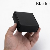 선물상자 리본 포장박스 블랙 판지 비누 맞춤형 크기 로고 인쇄 지원, 4.Black - 10pcs-7.5x7.5x3cm