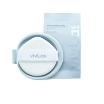 비브라스 더블 래스팅 워터 글로우 핏 쿠션 파운데이션 리필 + 퍼프, 4개, 23호 내추럴 베이지(리필)