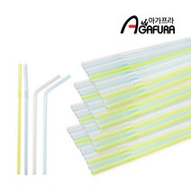아가프라 일회용빨대/교체형 빨대, 스타 일회용빨대500p