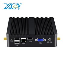 미니컴퓨터 XCY 팬리스 미니 Pc 인텔 컴퓨터 코어 i5 4200U i3 5005U 기가비트 이더넷 승 10 리눅스 씬 클라이언트 데스크탑 Minipc 마이크로 Nuc PC, 8G RAM 128G SSD WiFi, Core i7 4500U