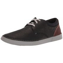 Clarks 남성용 Gereld 레이스 스니커즈 블랙 가죽