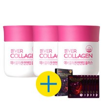 이너뷰티 저분자콜라겐펩타이드 에버콜라겐 인앤업 플러스 750mg X 56정 3병 (12주) 스킨팩토리 마스크팩 6매 증정