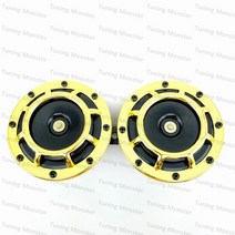 전자크락션 전자혼 2pcs 12v 115DB Hella 슈퍼 시끄러운 소형 전기 폭발 톤 자동차 에어 호른 키트 오토바, 04 Golden