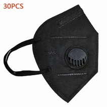 FFP3 KN95 마스크 PM2.5 얼굴 호흡기 입 밸브 방진 5 중 안면, 13 Black 30pcs, 한개옵션1