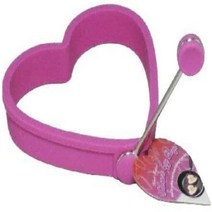 Kitchen Craft 5028250149626 Pink Heart Silicone Egg/Pancake Ring-Romantic Breakfast, 1