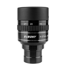 천체망원경 고배율 목성 반사 허블 달 태양 흑점 일식 관측 SVBONY-1.25 3939줌 망원경 접안 렌즈 7.2-21.6mm/9-27mm 초광각 완전 멀티 코팅 1.25quot, [02] 9-27mm