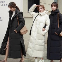 아킬 래스 롱패딩 여자 방한복 한겨울 패션 점퍼 롱롱 여자롱 여성롱 긴롱 블랙롱 검정롱