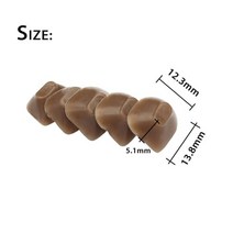 견고한 플루트 테일 고무 벽돌 오케스트라 악기 수리 부품 5 개 구멍 블록 크기 갈색 키 패드 도구, 01 Large