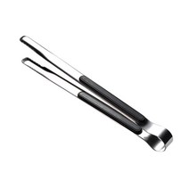 스테인레스 스틸 바베큐 집게 바베큐 그릴 음식 클립 아이스 집게 고기 샐러드 토스트 빵, 검은색