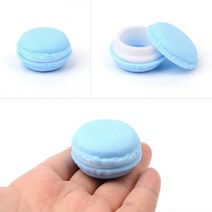 파란색 마카롱모양 파츠통 피어싱보관함 휴대용보석함 비즈케이스