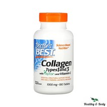 닥터스베스트 콜라겐 1000mg 타입 1과 3 비타민C 함유 180정