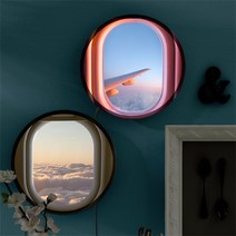 ne667-LED액자25R_비행기창문밖하늘풍경, 타입2 일출