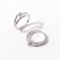 [9-155-1]메탈반지대 십자고리형 Free 신주 OR 1개