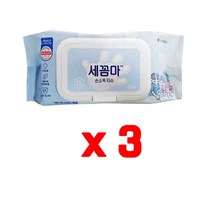 엘지생활건강 세균아 꼼짝마 ABY 손소독 티슈, 3개, 50매