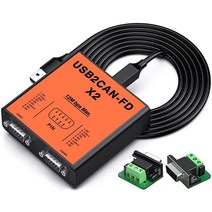 USB2CANFDX2 USB 듀얼 채널 CANFD 컨버터 라즈베리 파이4/파이3B+/파이3/파이 제로(W)/젯슨 나노/팅커 보드/PC용 윈도우 리눅스 트웨어 API 제공 PCAN과, USB2CANFD-X2