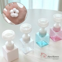 하우홈즈 플라워 디스펜서 꽃거품 리필공병 꽃모양 핸드워시 버블 거품 손세정제 리필통, 투명