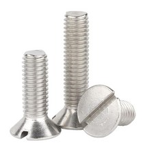 M2.5 50개 접시 머리 일자 볼트 GB68 스테인리스 스틸 서스 304 플랫 카운터 싱크 헤드 나사 볼트, M2.5 (50pcs), 18mm