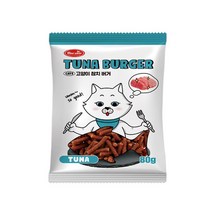바우와우 캣 고양이간식 국내산 생육간식 헤어볼케어 참치고양이버거 80g x 10개입 800g